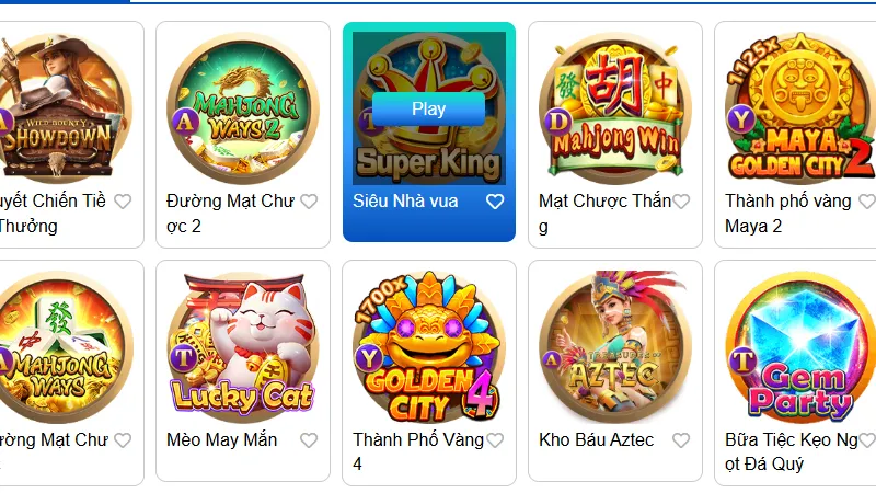 các sảnh slot game trực tuyến tại j88